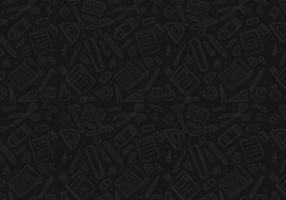 doodle school things background pattern vector