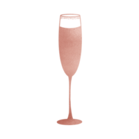 copo de vinho metálico rosa png