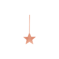 Copper Metallic Decorative Star png
