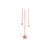 estrelas decorativas brilhantes de ouro rosa png