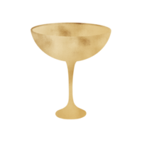 Gold Metallic Wine Glass png