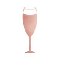 Pink Metallic Wine Glass png