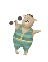 vintage teddybär zirkusclown, kinderillustration für zirkusparty png