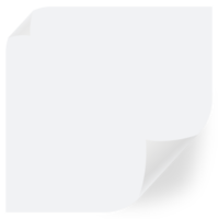 Sticky note paper in white colors. Reminder square illustration. png