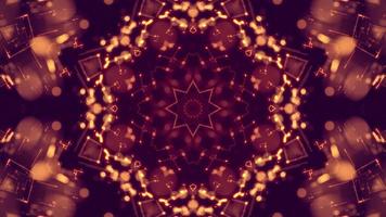 Liquid red symmetrical pattern like kaleidoscope with waves. video
