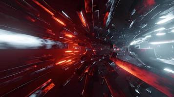 Flying through a tunnel in outer space. Infinitely looped animation. video
