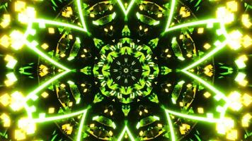 Green Neon Motion Background Vj Loop. Infinitely looped animation. video