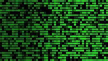 Abstract dot glitter sparkle green binary digital code, computer generated seamless loop abstract motion black background video
