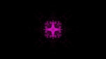 Flying in a tunnel with flashing red fluorescent lights. Kaleidoscope Infinitely looped animation. video