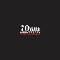 70 years anniversary celebration logotype, hand lettering, 70 year sign, greeting card vector