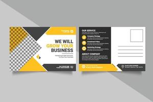 Corporate postcard design template. amazing and modern postcard design. Postcard design template. Postcard real estate, business postcard, postcard vector