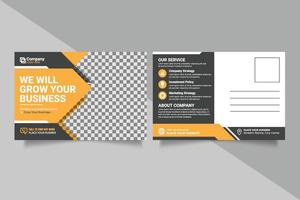 Corporate postcard design template. amazing and modern postcard design. Postcard design template. Postcard real estate, business postcard, postcard vector