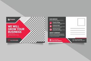 Corporate postcard design template. amazing and modern postcard design. Postcard design template. Postcard real estate, business postcard, postcard vector