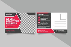 Corporate postcard design template. amazing and modern postcard design. Postcard design template. Postcard real estate, business postcard, postcard vector