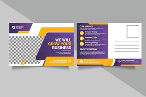 Corporate postcard design template. amazing and modern postcard design. Postcard design template. Postcard real estate, business postcard, postcard vector