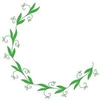 Doodle hand drawn branch wreath frame vector illustration