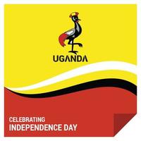 Uganda Independence day design vector
