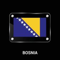 bosnia, bandera, diseño, vector