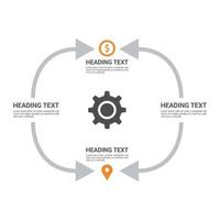 Steps infographics design with typography vector