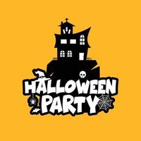 Halloween design with typography and light background vector