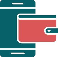 Digital Wallet Icon Style vector