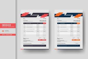 Abstract and creative business invoice design vector