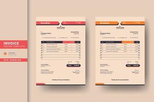 Creative minimal business invoice design template vector