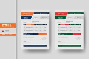 Professional and creative business invoice design vector