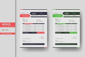 Simple creative business invoice design vector