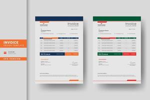 Professional and minimal business invoice design vector