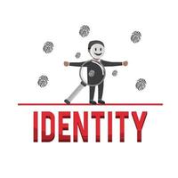 business african identity design character with text vector