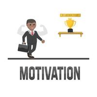 business african motivation design character with text vector