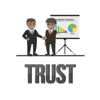 business african trust design character with text vector