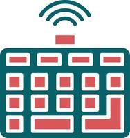 Wireless Keyboard Icon Style vector