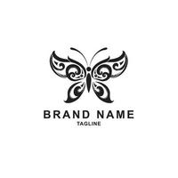 Butterfly Silhouette Logo Vector Asset