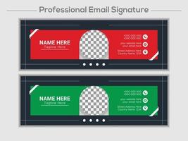 Email Signature Design Template vector