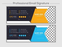 Email signature template or email footer design vector