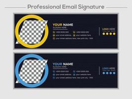 Email signature template or email footer design vector