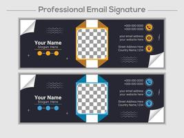 Email signature template or email footer design vector