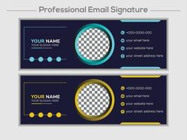 Email Signature Template vector