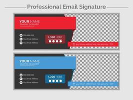 Email Signature Template vector