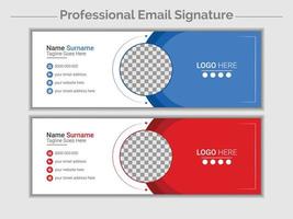 Email Signature Template vector