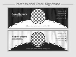 Email signature template or email footer design vector