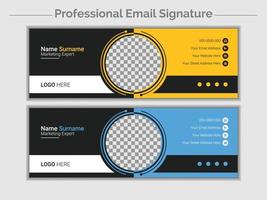 Email Signature Design Template vector