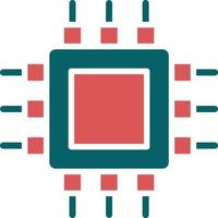 estilo de icono de cpu vector