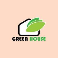 logotipo de la casa verde vector