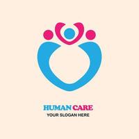 logotipo de amor humano vector