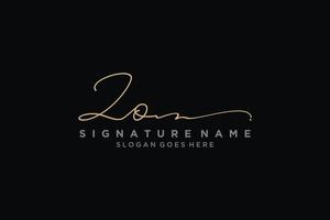 Initial ZO Letter Signature Logo Template elegant design logo Sign Symbol template vector icon