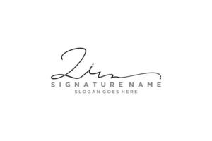 Initial ZI Letter Signature Logo Template elegant design logo Sign Symbol template vector icon