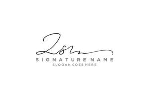 Initial ZS Letter Signature Logo Template elegant design logo Sign Symbol template vector icon